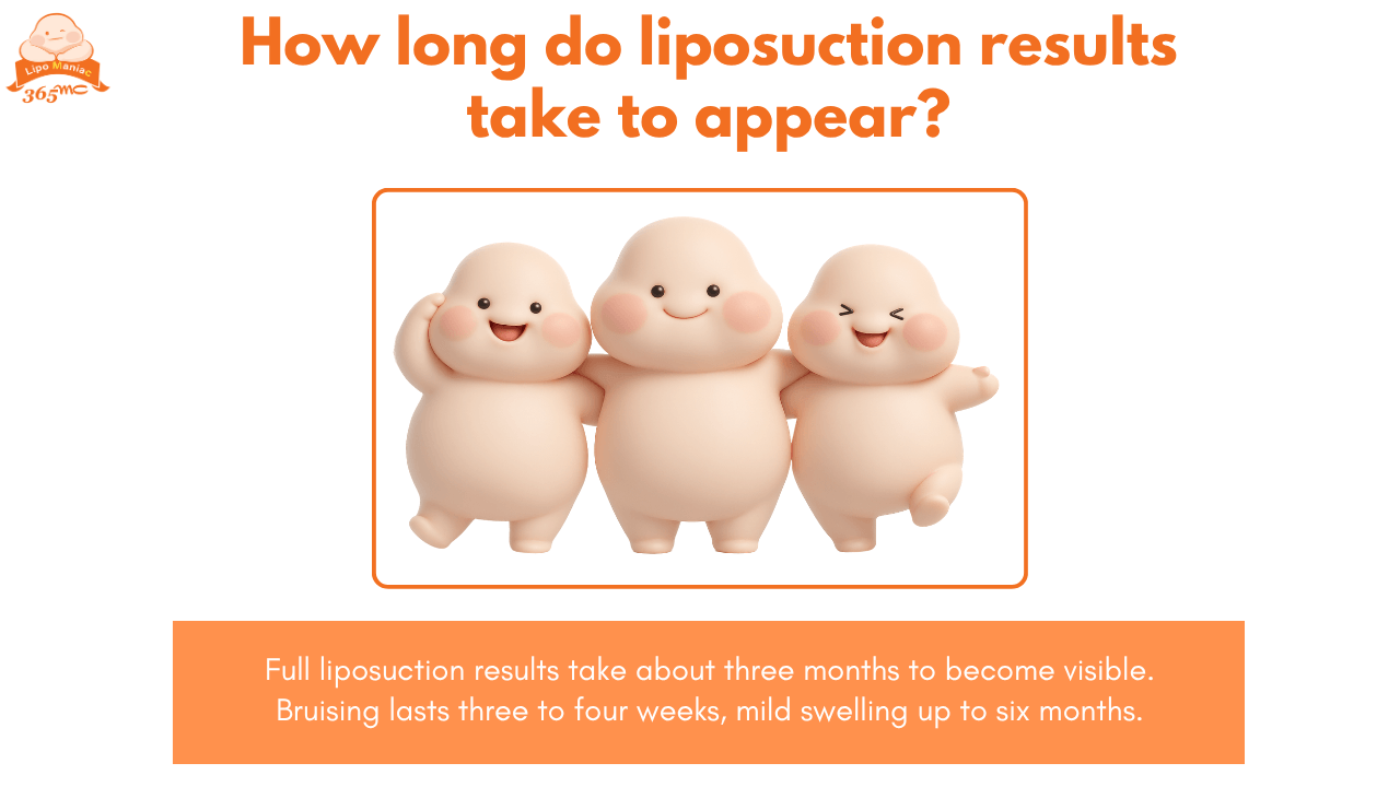 Illustration about how long liposuction results take to become visible