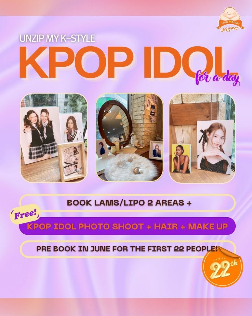 KPOP Idol photo shoot event for LAMS liposuction patients at 365mc