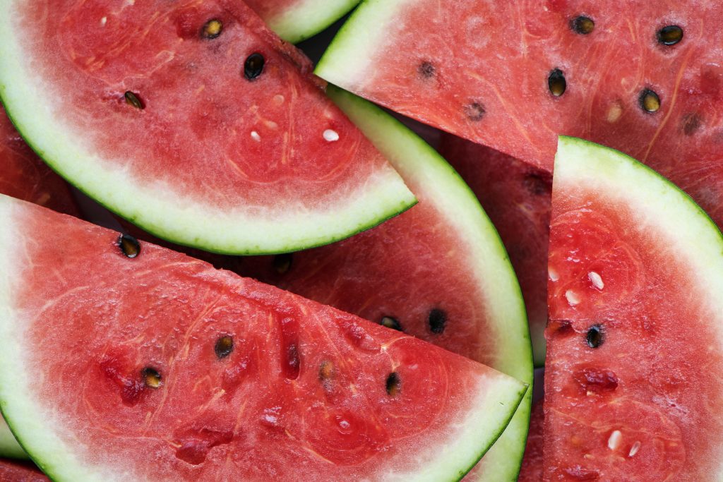 Close-up of juicy watermelon slices – top hydrating fruit for post-LAMS recovery